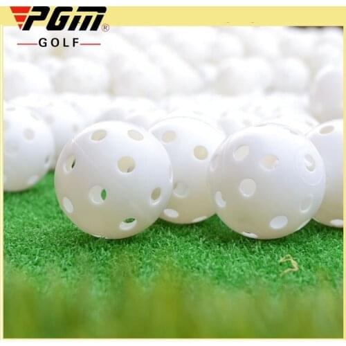 2Pcs Golf Training Balls Plastic Airflow Hollow with Hole Golf Balls Outdoor Golf Practice Balls In 2 Colors D0715