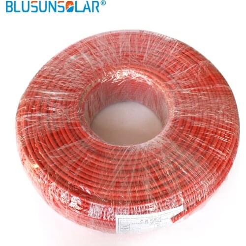 20 meters/roll hot selling 1x6mm2 solar cable 10AWG PV cable with approval/ 6mm2 solar cable for solar connector
