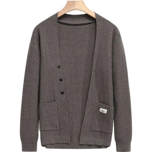 2021 High End Designer New Autum Winter Brand Fashion Knit Mens Button Cardigan Sweaters Cute Casual Men Coats Jacket Clothing