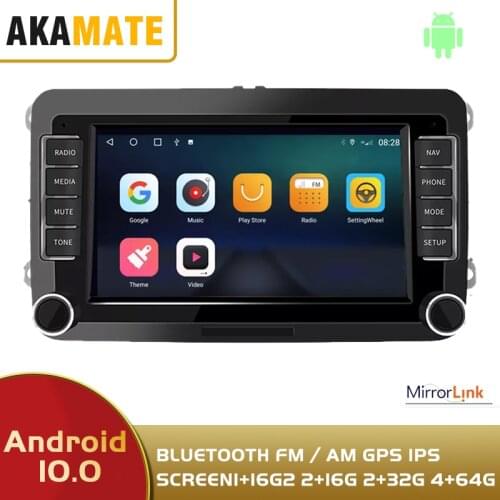 Android Car Radio Multimedia Video player GPS Navigation Bluetooth Player FM/AM 7'' For VW 2din android Golf Skoda Car Radio
