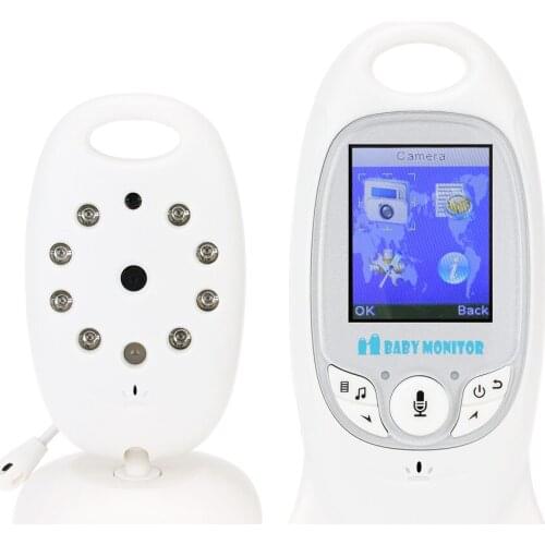 Wireless Video Baby Monitor with 2.0 Inch Night Vision 8 LED Temperature Color Security Camera Two Way Audio Monitoring