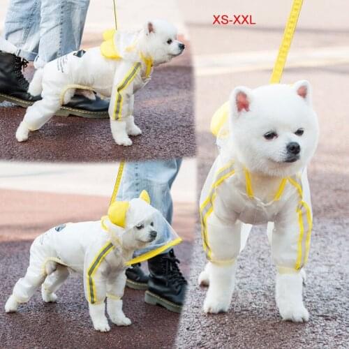 Dog Raincoat Waterproof Clothing Pomeranian Poodle Bichon Schnauzer Welsh Corgi Dog Clothes Rain Jacket Outfit Pet Costumes 2021