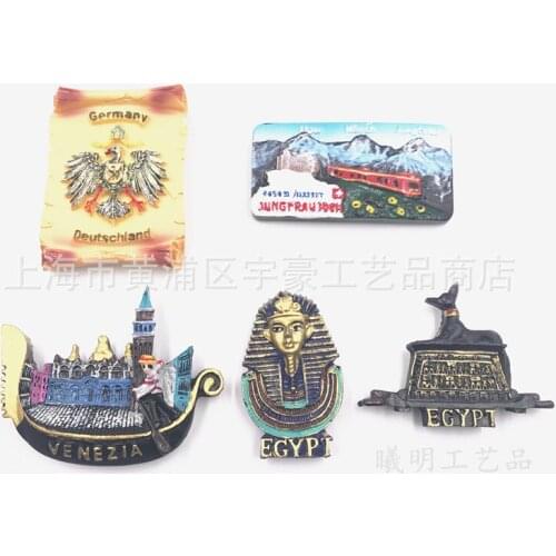 Egypt Switzerland Germany Italy Venice resin refrigerator magnet magnet souvenir resin magnetic sticker