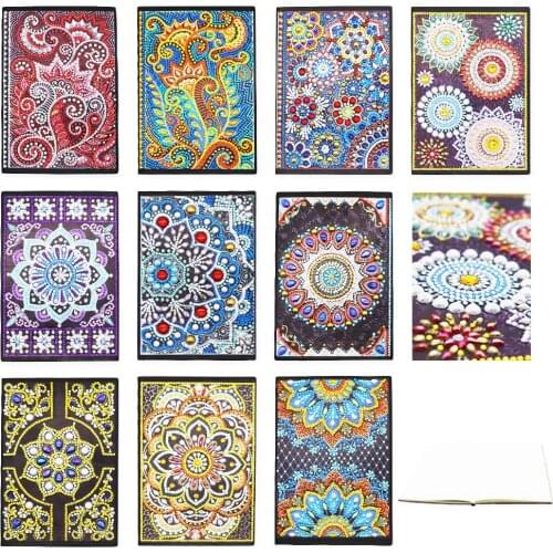 EverShine 5D Diamond Painting Notebook Mandala Special Shape Cross Stitch Bead Embroidery Kits Diamond Art Gift