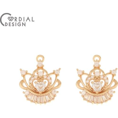 Cordial Design 30Pcs 16*20MM Jewelry Findings & Components/CZ Charms/Hand Made/DIY Earring Making/Jewelry Accessories/Pendant