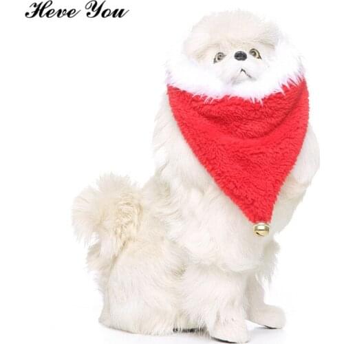 Heve You Collar Pet Cat Christmas Dog Saliva Scarf Wool Saliva Towel Decorative Collar for Dog Costume Cats Pets Accessorios