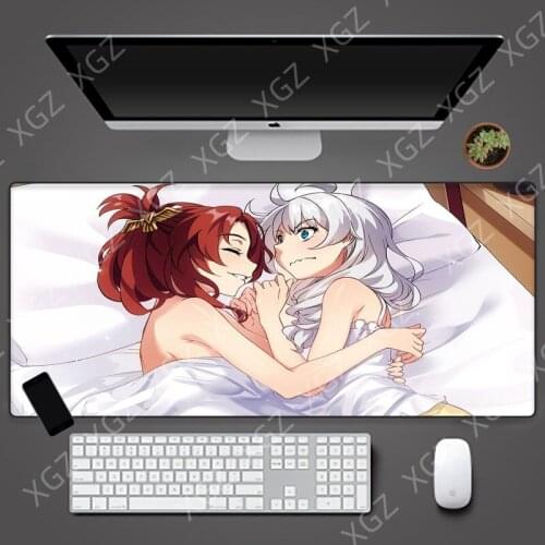 Yuzuoan XL Cartoon Hot Sale Mouse Pad PC Game Console Anime Gaming Suitable for Girl Pad Mat Desktop Accessories Carpet