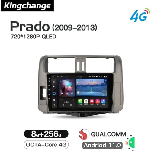 Kingchange Android 11 Car Multimedia Player For Toyota Land Cruiser Prado 150 2009 - 2013 Radio Stereo GPS Octa-Core Navigation