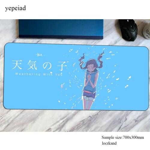 Weathering with you padmouse accessory Indie Pop mouse pad gaming enterprise Professional rubber mats keyboard mouse mat gamer