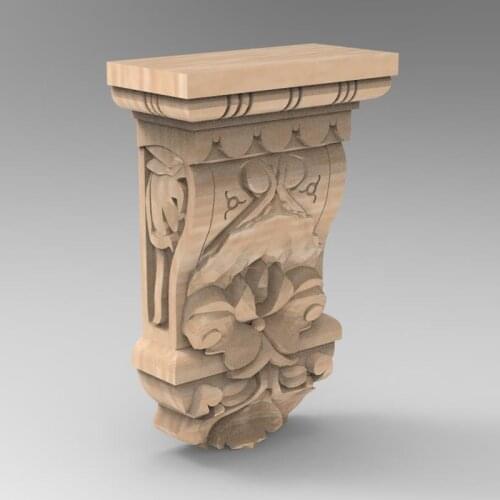 3D STL Model Supports Stands Legs for CNC Router Aspire Artcam Part of Corner or Column Carving Machine Relief _ decor 974