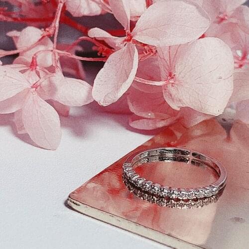 Fashion personality zircon ring s925 sterling silver ring for women