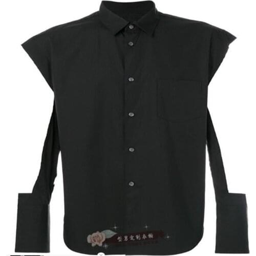 S-6XL!! Large size mens shirts 2018 New Korean version of the loose shirt jacket in the long style cotton shirt