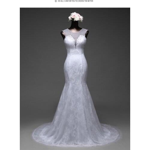 New vestido de noivas sexy Mermaid wedding dress 2020 Sexy back bridal dress custom made