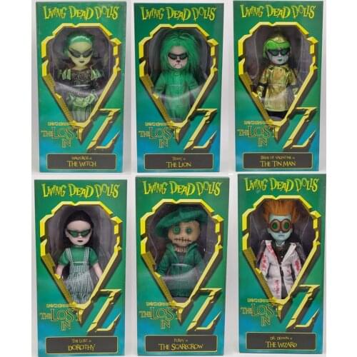 Vogue Mezco Original Living Dead Dolls The Lost In Oz Scarecrow Wizard Dorothy Tin Man Lion Witch Action Figure Collection