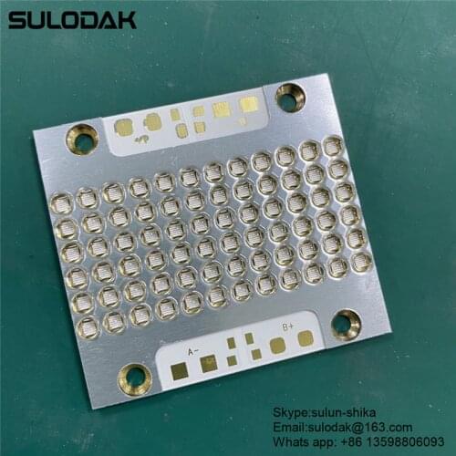 50*25mm UV LED Chip PCB Board For Epson Flatbed Printer Curing Lamp Blue Light Cured Light 395nm Inkjet Coding Module 200W 50V