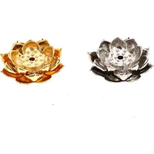 1PC Metal Creative Incense Holder Lotus luck Zinc Alloy Incense Base Metal Crafts Home Decoration Sandalwood Incense Burner