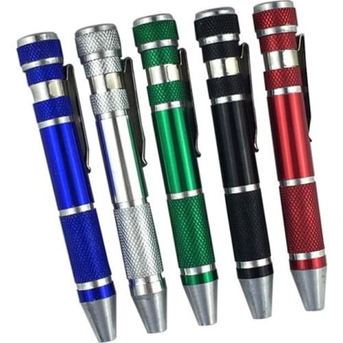 Portable Screwdriver Pen 8 in 1 Pen Pocket Screwdriver with Magnetic Precision Gadgets Repair Tool for Watch, Mobile Phone