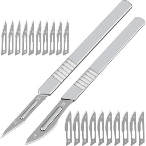 Steel Scalpel Knife Blades #11 #23 Non-slip Cutter Engraving Craft Knives Blades for Mobile Phone Laptop PCB Repair Hand Tools