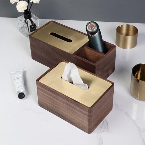 Tissue Box Creative Wooden Tissue Box with Lid Bathroom Toilet Tissue Storage Box Home Decoration Desktop Storage Ornaments
