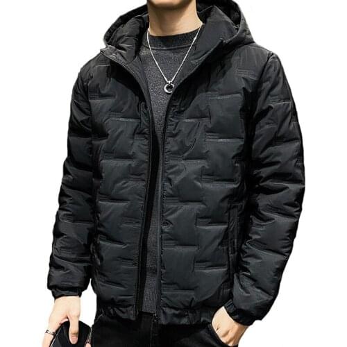 Winter Mens Jacket Fashion Cotton Warm Parkas Coats Casual Outwear Windbreaker Down Thermal Hooded Jackets Mens Clothing