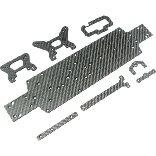 1/10 Front and Rear Shock Tower and Main Chassis for Wltoys 104001 DIY Parts