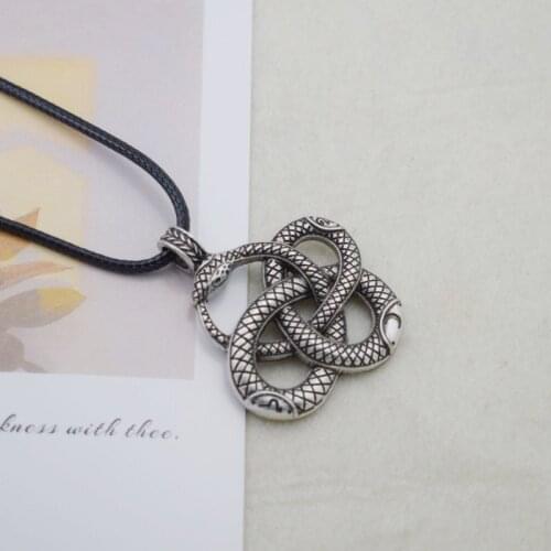 12pcs Vintage Alloy Snake Pendant Celtic Knot Necklace Birthday Jewelry Gift Party
