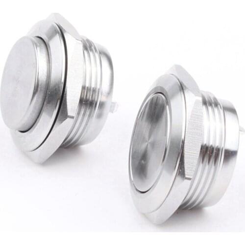 19mm Metal Button Switch No Lamp 2-foot Micro-stroke Ultra-short Self-reset Waterproof Button Switch
