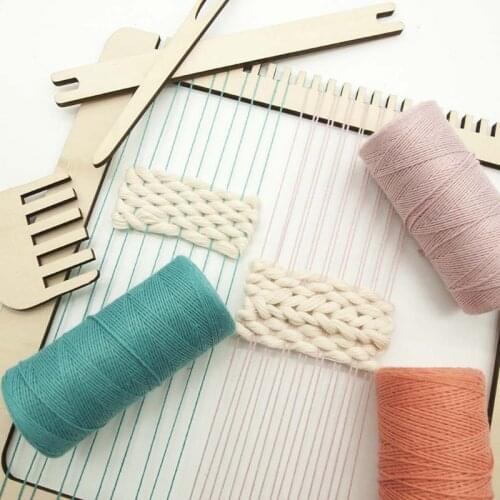 2 Roll 1mm Pure Cotton Loom Warp Thread Yarn for Weaving Carpet Tapestry Rug DIY T3LE