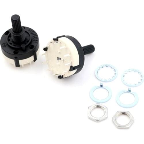 2pcs 12 Selectable Band Rotary Channel Selector RS26 1 Pole Position Switch Single Deck Rotary Switch Band Selector
