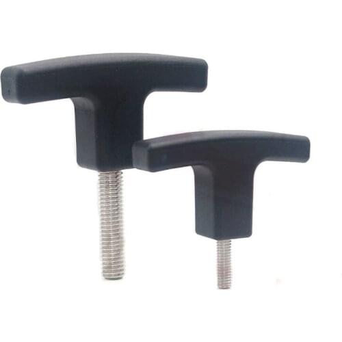 2pcs M6 one word hand screws bolts square plastic head adjustment T type knob handle screw bolt 10mm-50mm length