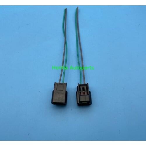 25/50/100 pcs 2 pin 2.3mm FW-C-2F-B 2 Pin Ignition Coil Wire Harness Female Waterproof Auto Connector with green and gray wire