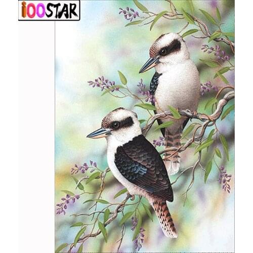 5D Diy Diamond Painting embroidery Kookaburras birds Full Square/Round Diamond Cross stitch Rhinestone mosaic Home Decor Gift