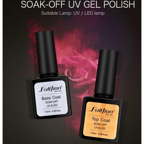 7.5ml Gel Nail Polish Base/Top Coat Transparent Nail Art Gel UV LED Soak Off Long Lasting Primer Nail Art Manicure Varnish DL