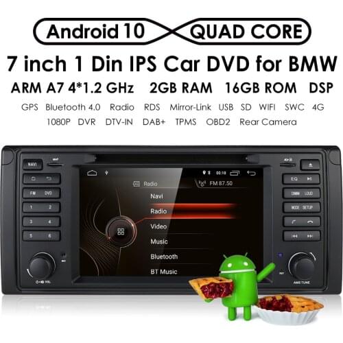 7 inch DSP Android 1din Car Radio DVD for BMW E38 E39 5 7 X5 E53 GPS Stereo Audio Navigation 4G WIFI USB Multimedia Player