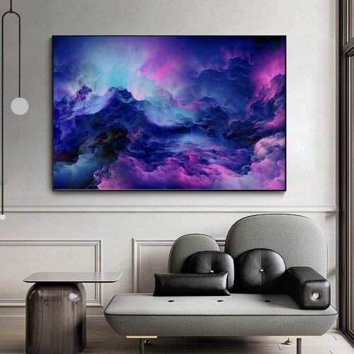 Abstract Colors Unreal Canvas Poster Purple Landscape Wall Art Painting Canvas Painting Poster Print Mural Picture Home Decor