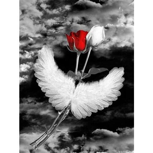 Diamond Painting Kits Embroidery diamond AB Drill Poured Glue Scalloped Edge Home Decor Wall Art Flower landscape DIY