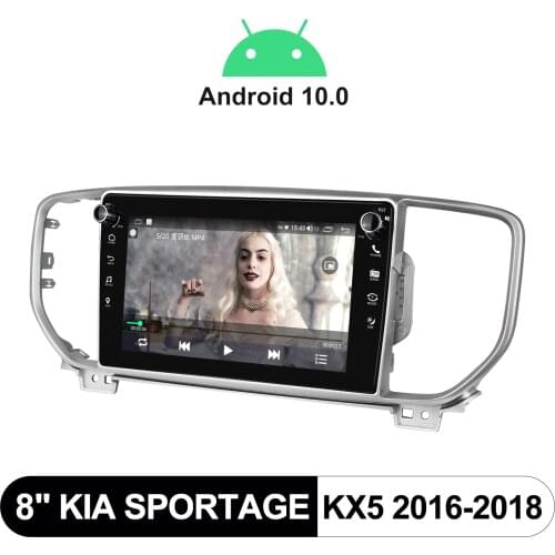 Android 10 Car Radio GPS Multimedia Player 8'' Stereo Tape Recorder Carplay Camera WIFI Bluetooth For Kia Sportage KX5 2016-2018