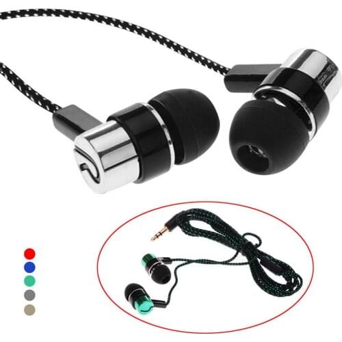 Bass Stereo In-Ear Earphone Wired earphone Earbud Metal Headset for Phone PC earphone fpr Phone PC