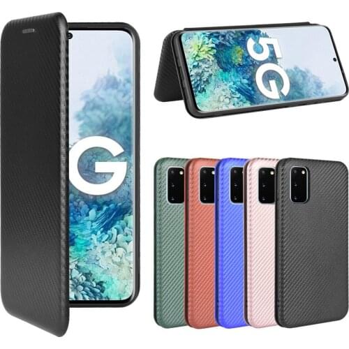 For Samsung Galaxy S20 FE Luxury Carbon Fiber Skin Magnetic Adsorption Case For Samsung S20 Fan Edition S 20 S20FE Phone Bags