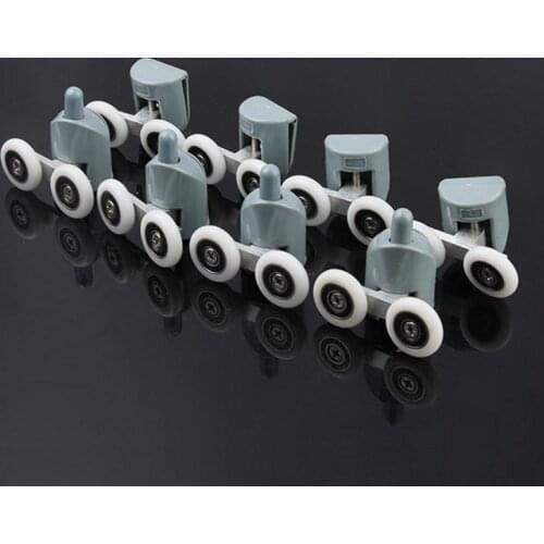 Zinc alloy double shower door roller wheel runner/pulleys/rollers/wheels bearing diameter 19mm/20mm/23mm/25mm/27mm 8pcs/lot