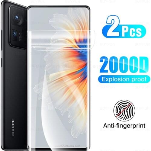 2pcs Full Cover Front Hydrogel Film For Xiaomi Mix 4 5G 2021 6.67'' xiomi xaomi Mix 4 Mi x4 x 4 phone Screen Protector Not Glass