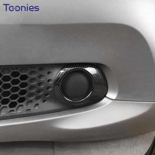 Chrome Front grille Front fog lamp decorative cover For Mercedes New 2015 Smart Fortwo 453 Car Exterior parts Refit Accessories