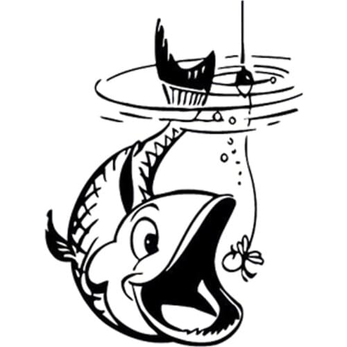 Interesting Fishing Sports Silhouette Vinyl Decal Car Sticker Anti-UV Waterproof Car Window Body Decorative Stickers Accessories