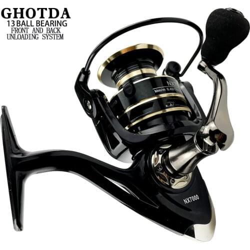 GHOTDA 5.2:1 4.7:1 Fishing Reel 2000 3000 4000 5000 6000 7000 Spinning Fishing Reel 13BB Saltwater Fishing Reel Wheel