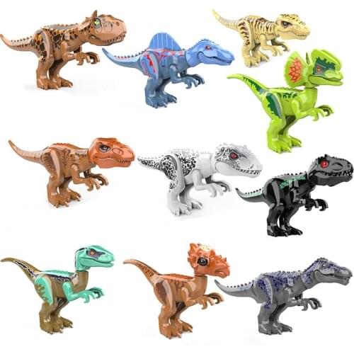 Animal World Dinosaur Park Tyrannosaurus Rex Velociraptor DIY Accessories Building Blocks Bricks Toys Gifts