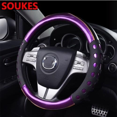 Colorful Curtain Leather Car Steering Wheel Covers For Chevrolet Cruze Aveo Captiva Lacetti TRAX Sail Epica Lada Granta Kalina
