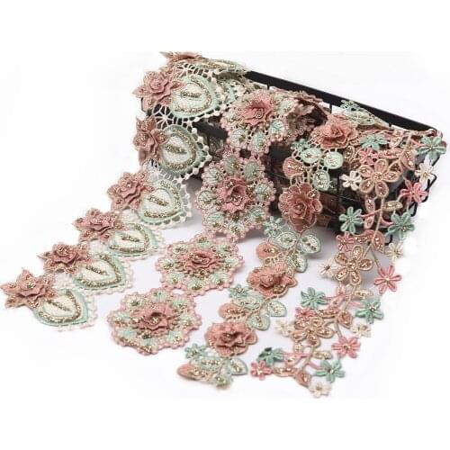 New Arrival Clothing Lace Textile Accessories Embroidery Womens Water-Soluble Lace Color Gold Thread Diy Clothing Lace For Craf