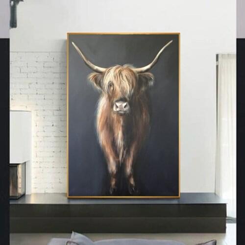 Square/Round Diamond Painting Highland Cow Animal 5D DIY Diamond Embroidery Animal Cross Stitch Mosaic Home Decoration