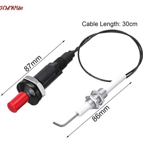 Piezo Spark Ignition Set With Cable 30 Cm Long Push Button Kitchen Lighters Home Appliance Accessories Gas Stove Ignition Acc