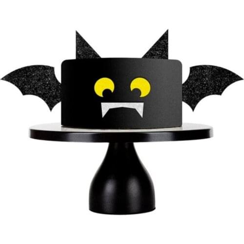 New Cartoon Bat Happy Birthday Cupcake Topper Set Cute Birthday Cake Topper for Kids Birthday Halloween Party Cake Decorations